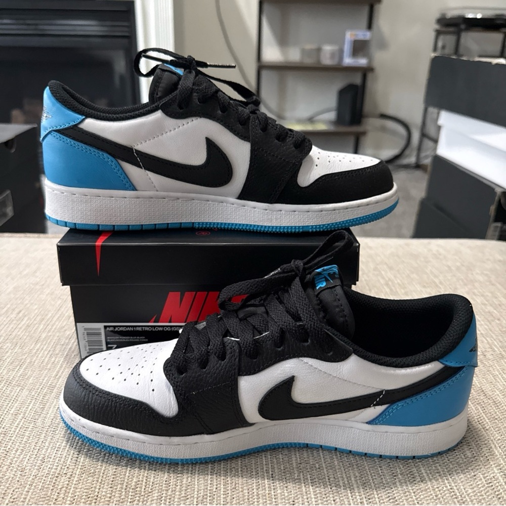 Nike Air Jordan Low Black White Blue Sneakers